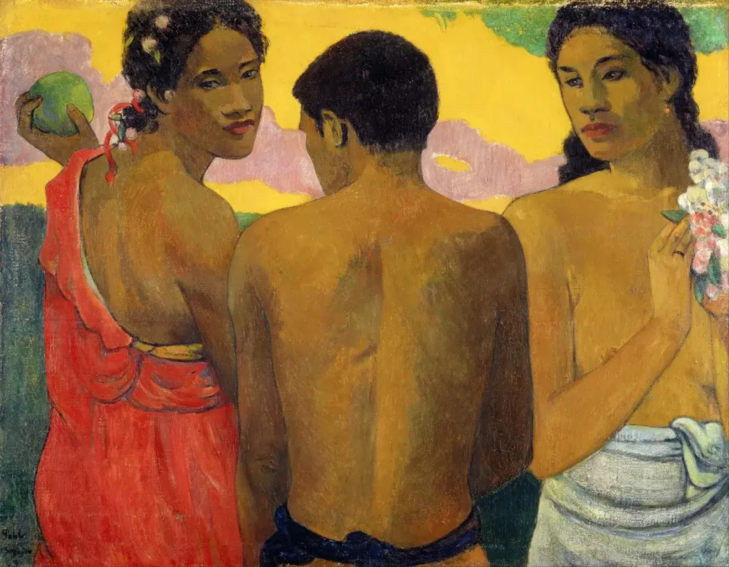 Trois tahitiens fac simile scottish national gallery 1024x797